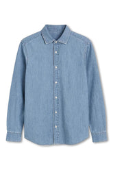 Men's Boglioli Chambray Blue Shirt
