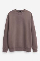 Men's C.P. Company Brushed Cotton Mauve Long Sleeve Sweatshirt