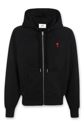 Men's Black Ami Paris de Coeur Zipped Hoodie