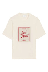 Men's AMI Paris Cream Heritage T-Shirt