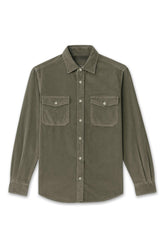 Men's Boglioli Khaki Brushed Cotton Shirt