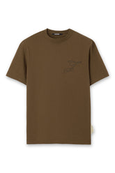 Men's Khaki Jacquemus Box Fit Logo T-Shirt