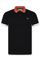 Men's Black Vivienne Westwood Embroidered Logo Polo Shirt