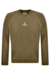 Men's Olive Centre Orb Vivienne Westwood Raglan Sweatshirt