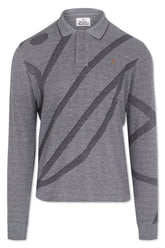 Men's Vivienne Westwood Grey Long Sleeve Polo Shirt