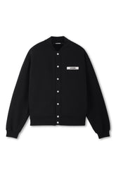 Men's Black Jacquemus Gros Grain Patch Logo Cardigan