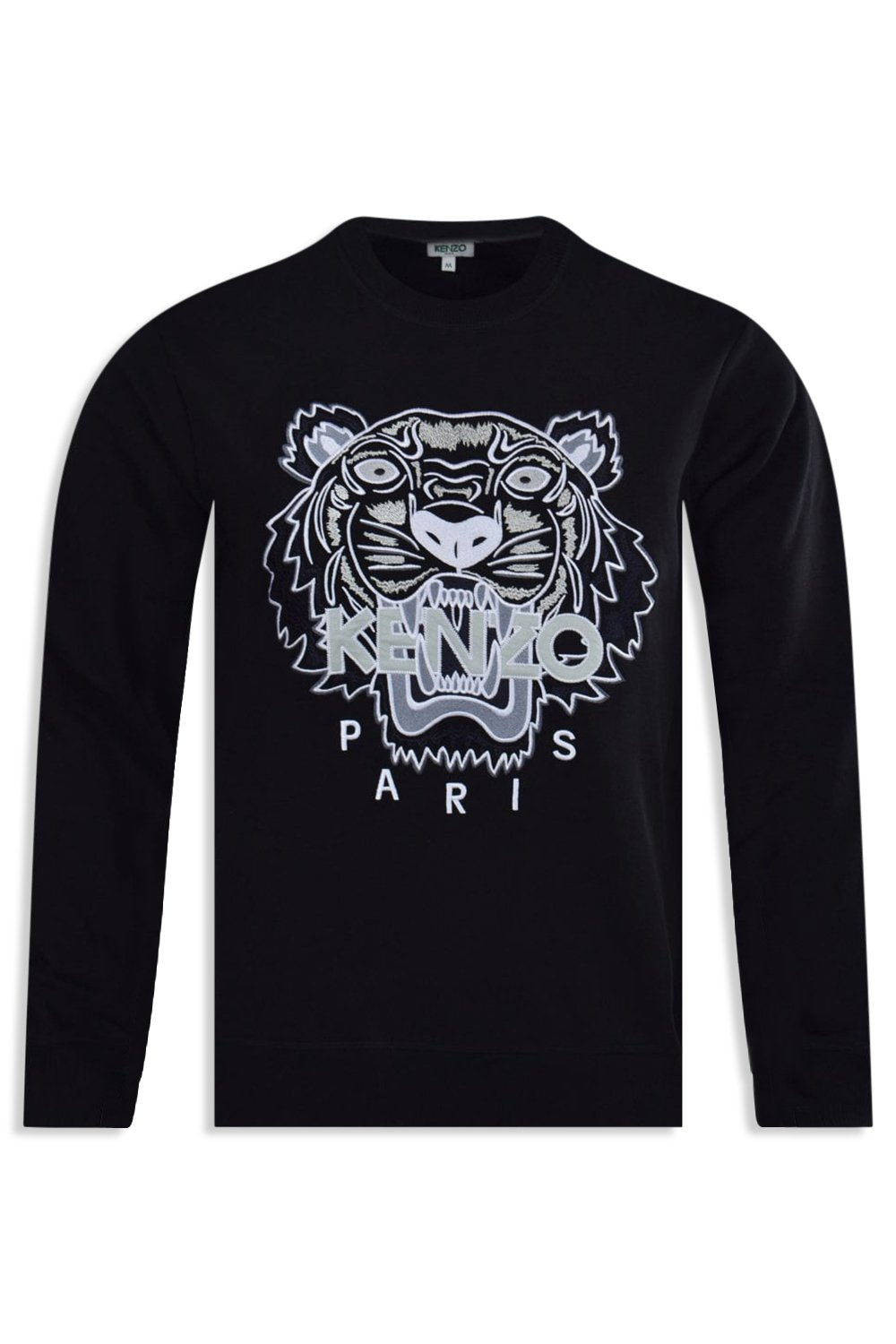 Kenzo Classic White Tiger Sweatshirt Men's black logo sweatshirt