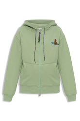 Men's Green Vivienne Westwood Rugged Zip-Up Hoodie