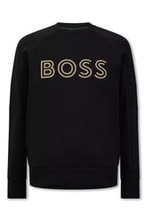 Men's Black Hugo Boss Salbo Crew Sweater