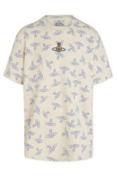 Men's Vivienne Westwood Beige All Over Orb Oversized T-Shirt