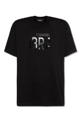 Men's Black Dsquared2 Ibra Graphic Print T-Shirt