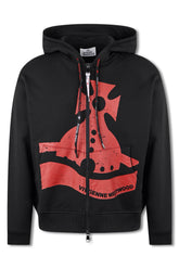 Men's Black Vivienne Westwood Sunken Orb Zip Hoodie