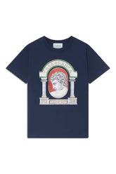 Men's Navy Casablanca La Medaille Print T-Shirt