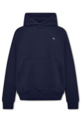 Men's Navy Vivienne Westwood Embroidered Orb Hooded Sweatshirt