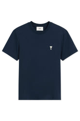 Men's Night Blue Ami Paris 'Ami De Coeur' Cotton T-Shirt