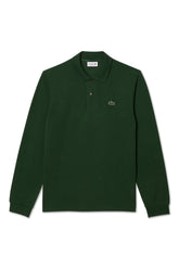 Men's Pine Green Lacoste L1212 Classic Long Sleeve Polo T-Shirt