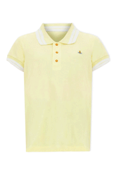 Men's Vivienne Westwood Lime & White Striped Polo Shirt