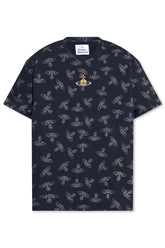 Men's Vivienne Westwood Navy All Over Orb Oversized T-Shirt