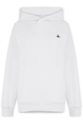 Men's White Vivienne Westwood Embroidered Orb Hooded Sweatshirt