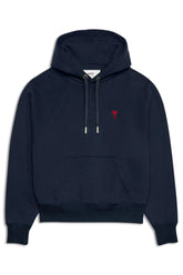 Men's Red Ami de Coeur Night Blue Print Hoodie