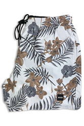 Men's Hugo Boss Logo Detail Tropical Print Piranha Swim Shorts