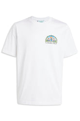 Men's White Casablanca Vue De Damas Printed T-shirt