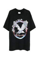Men's Black Rhude Notting Hill Eagle T-Shirt