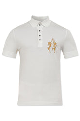 Men's White Vivienne Westwood Lion & Unicorn Polo Shirt