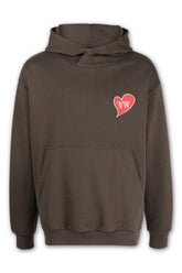 Men's Brown Vivienne Westwood Heart Patch Pullover Hood