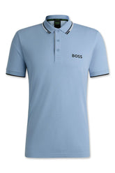 Men's Open Blue Boss Paddy Pro Piqué Polo Shirt