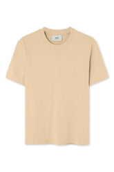 Men's Beige Ami Paris 'Ami De Coeur' Logo-Embossed Cotton T-Shirt