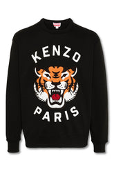 Men's Black Kenzo Lucky Tiger Embroidered Sweatshirt