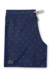 Men's Lacoste Navy Blue Polkadot Quick Dry Swim Shorts