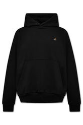 Men's Black Vivienne Westwood Embroidered Orb Hooded Sweatshirt