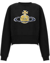 Women's Black Vivienne Westwood Time Machine Cropped Sweatshirt