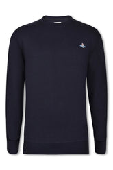 Men's Navy Vivienne Westwood Raglan Silver Orb Sweatshirt