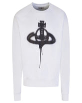 Men's White Vivienne Westwood Spray Orb Raglan Sweatshirt