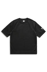 Men's Black C.P. Company Heavy Jersey Mixed Short Sleeve Sweatshirt