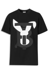 Men's Black Burberry Rabbit Short Sleeve T-Shirt