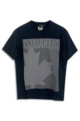 Men's Black Dsquared2 Doppler Effect Logo T-Shirt