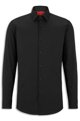 Men's Black Hugo Boss Slim Fit Kenno Jersey Shirt