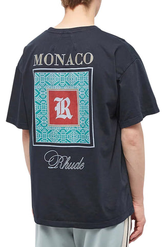 Men's Black Rhude Monaco Vintage Logo T-Shirt