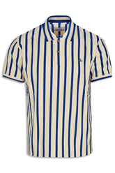 Men's Cream & Blue Vivienne Westwood Classic Stripe Collar Polo Shirt