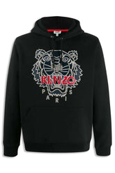 Men's Kenzo Black Scuba Blue Tiger Pullover Hood