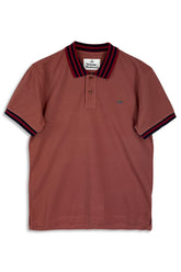 Men's Light Brick Vivienne Westwood Contrasting Red Collar Polo Shirt