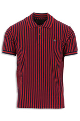 Men's Red/Black Vivienne Westwood Classic Stripe Collar Polo Shirt