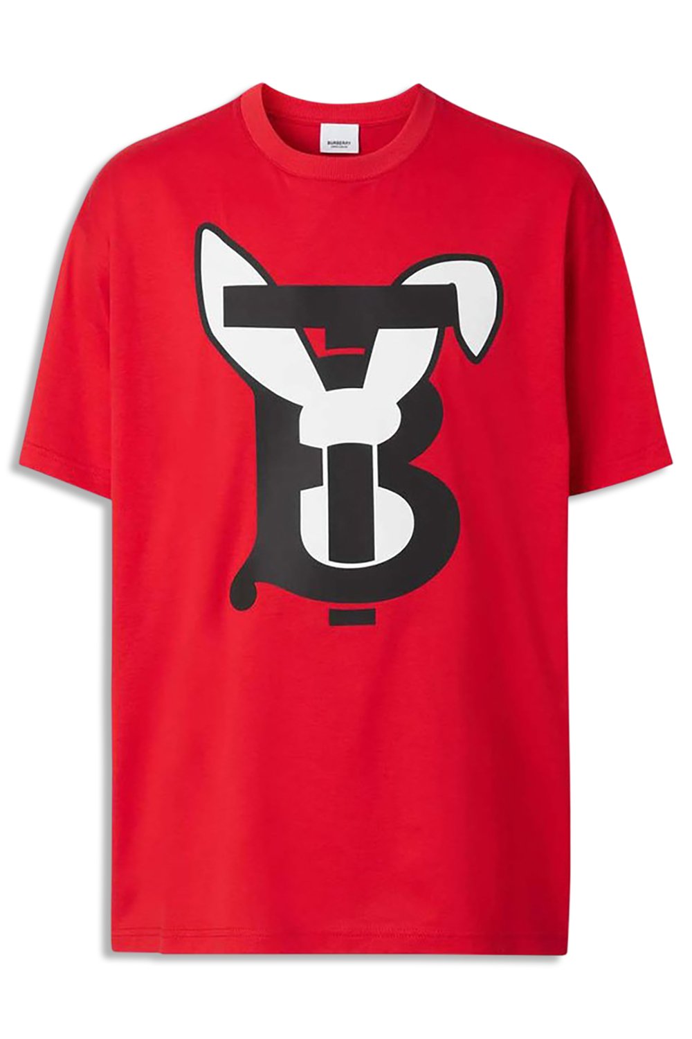 Men s Red Burberry Rabbit Short Sleeve T Shirt Muoti Clothing
