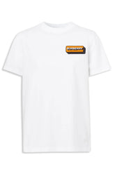 Men's White Burberry Logo Appliqué Short Sleeve T-Shirt