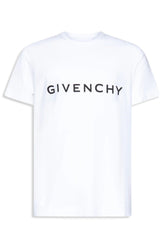 Men's White Givenchy Logo Slim Fit Jersey T-Shirt