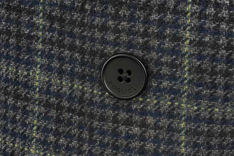 Men's Boglioli Charcoal Grey Checked Overshirt